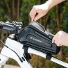 Wozinsky bicycle bag for the frame, armored, with a phone pocket, 1.7 l - black