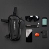 Wozinsky bicycle bag for the frame, armored, with a phone pocket, 1.7 l - black
