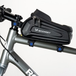Wozinsky bicycle bag for the frame, armored, with a phone pocket, 1.7 l - black