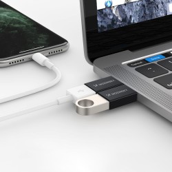 Wozinsky W10GY1S USB-C - USB-A 3.2 10Gb/s Adapter - Black