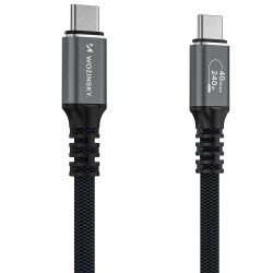 Wozinsky WPS-UY41S USB-C USB4 Cable 40Gb/s 240W 1m 4K - Black