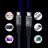 Wozinsky WPS-UY41S USB-C USB4 Cable 40Gb/s 240W 1m 4K - Black
