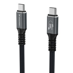 Wozinsky WPS-UY415S USB-C USB4 Cable 40Gb/s 240W 1.5m 4K - Black