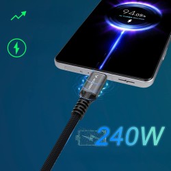 Wozinsky WPS-UY42S USB-C USB4 Cable 40Gb/s 240W 2m 4K - Black