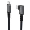 Wozinsky WPS1-UY41S USB-C USB4 40Gb/s 240W 1.5m 4K Angled Cable - Black