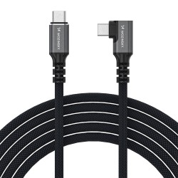 Wozinsky WPS3-UY41S USB-C USB4 40Gb/s 240W 1m 4K Angled Cable - Black
