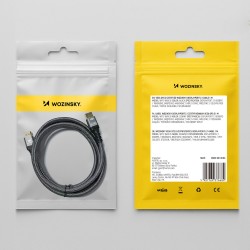 Wozinsky WPS-16AYL1S DisplayPort 2.1 Cable 80Gb/s 16K@60Hz 8K@120Hz 4K@240Hz HDR HDCP DSC 1m - Black