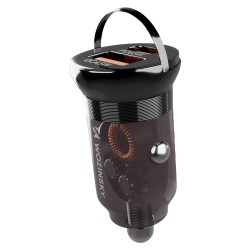 Wozinsky 65W Car Charger USB-C PD 65W / USB-A 45W QC 3.0 - Black