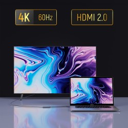 Wozinsky WACH-01 USB-C - HDMI 4K 60Hz Adapter - Black