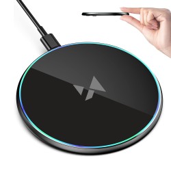 Wozinsky WLI-01Y 15W Qi Inductive Charger with USB-C Cable - Black
