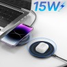 Wozinsky WLI-01Y 15W Qi Inductive Charger with USB-C Cable - Black