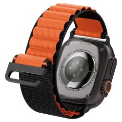 Spigen WBF1 Strap for Apple Watch 44 / 45 / 46 / 49 mm - Black and Orange