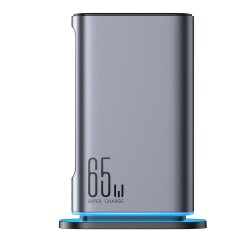 Joyroom JR-TCM02 GaN 65W charger charging station 4xUSB-C 2xUSB-A UK plug - gray