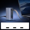 Joyroom JR-TCM02 GaN 65W charger charging station 4xUSB-C 2xUSB-A UK plug - gray