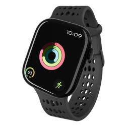 Decoded Silicone Ares O Band for Apple Watch 40/41/42 mm - Black