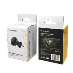 Wozinsky WCT5-Q6S2Y Car Holder with Qi/MagSafe 15W Inductive Charger for Ventilation Grill with Fan - Black