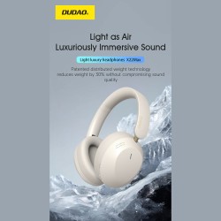 Dudao X22 Max Wireless On-Ear Bluetooth Headphones with ANC - Beige