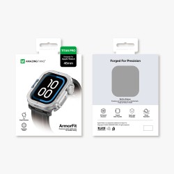 AmazingThing Titan Pro Metal Case for Apple Watch 11 46mm Aluminum - Silver