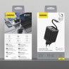 Dudao A67EU GaN 67W Wall Charger with Built-in Retractable USB-C Power Delivery Quick Charge Cable - Black