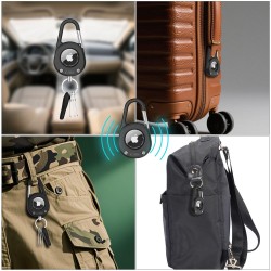 Tech-Protect Slidelock Carabiner Keychain Case for Apple AirTag 1/2 - Black