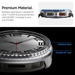 Spigen Bezel Tune Pro Diver Cover for Samsung Galaxy Watch 8 44mm - Black