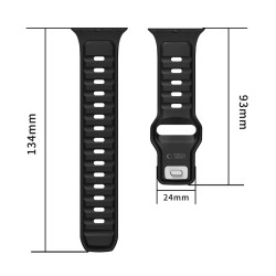 Tech-Protect IconBand Line Strap for Apple Watch 44 / 45 / 46 / 49 mm - Black and Green