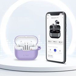 Tech-Protect Silicone Hook Case for Samsung Galaxy Buds 3 / 3 FE / 3 Pro - Purple