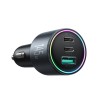 Joyroom JR-CCN07 145W Car Charger 2xUSB-C USB-A + 100W USB-C Cable - Dark Gray