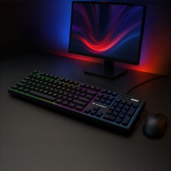 Wozinsky WKG-200 RGB Membrane Gaming Keyboard with Scroll Wheel - Black