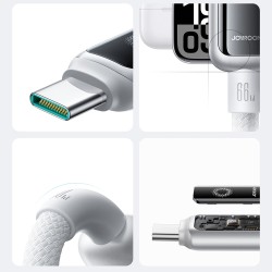 Joyroom S-A55 StarFlight 66W USB-A - USB-C Cable 1.2m - White