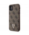 Guess GUHCN61P4TDSCPW Case for iPhone 11 / Xr - Brown Crossbody 4G Metal Logo
