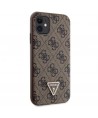 Guess GUHCN61P4TDSCPW Case for iPhone 11 / Xr - Brown Crossbody 4G Metal Logo