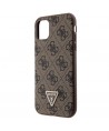 Guess GUHCN61P4TDSCPW Case for iPhone 11 / Xr - Brown Crossbody 4G Metal Logo