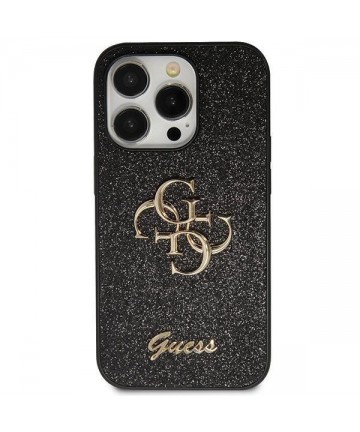 Guess GUHCN61HG4SGK case for iPhone 11 / Xr - black Glitter Script Big 4G
