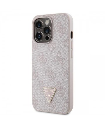 Guess GUHCP13LP4TDSCPP case for iPhone 13 Pro / 13 - pink Crossbody 4G Metal Logo