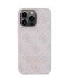Guess GUHCP13LP4TDSCPP case for iPhone 13 Pro / 13 - pink Crossbody 4G Metal Logo