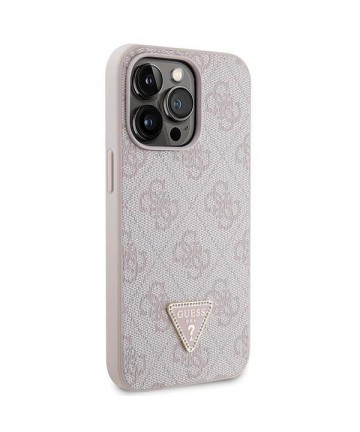 Guess GUHCP13LP4TDSCPP case for iPhone 13 Pro / 13 - pink Crossbody 4G Metal Logo