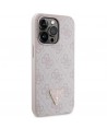 Guess GUHCP13LP4TDSCPP case for iPhone 13 Pro / 13 - pink Crossbody 4G Metal Logo
