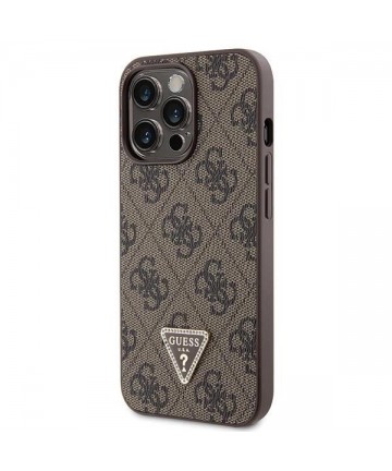 Guess GUHCP13LP4TDSCPW Case for iPhone 13 Pro / 13 - Brown Crossbody 4G Metal Logo