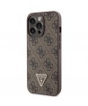 Guess GUHCP13LP4TDSCPW Case for iPhone 13 Pro / 13 - Brown Crossbody 4G Metal Logo