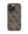 Guess GUHCP13LP4TDSCPW Case for iPhone 13 Pro / 13 - Brown Crossbody 4G Metal Logo