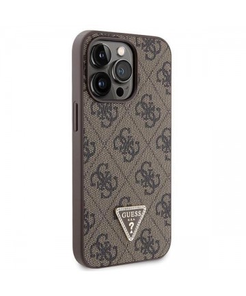 Guess GUHCP13LP4TDSCPW Case for iPhone 13 Pro / 13 - Brown Crossbody 4G Metal Logo