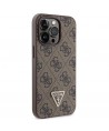 Guess GUHCP13LP4TDSCPW Case for iPhone 13 Pro / 13 - Brown Crossbody 4G Metal Logo
