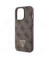 Guess GUHCP13LP4TDSCPW Case for iPhone 13 Pro / 13 - Brown Crossbody 4G Metal Logo