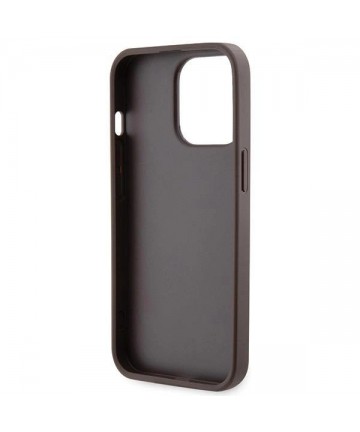 Guess GUHCP13LP4TDSCPW Case for iPhone 13 Pro / 13 - Brown Crossbody 4G Metal Logo
