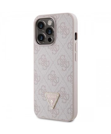 Guess GUHCP13XP4TDSCPP case for iPhone 13 Pro Max 6.7" - pink Crossbody 4G Metal Logo