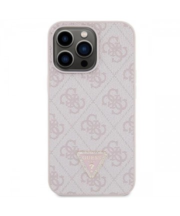 Guess GUHCP13XP4TDSCPP case for iPhone 13 Pro Max 6.7" - pink Crossbody 4G Metal Logo