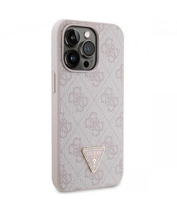 Guess GUHCP13XP4TDSCPP case for iPhone 13 Pro Max 6.7" - pink Crossbody 4G Metal Logo