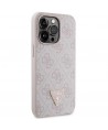 Guess GUHCP13XP4TDSCPP case for iPhone 13 Pro Max 6.7" - pink Crossbody 4G Metal Logo