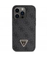 Guess GUHCP14LP4TDSCPK case for iPhone 14 Pro - black Crossbody 4G Metal Logo